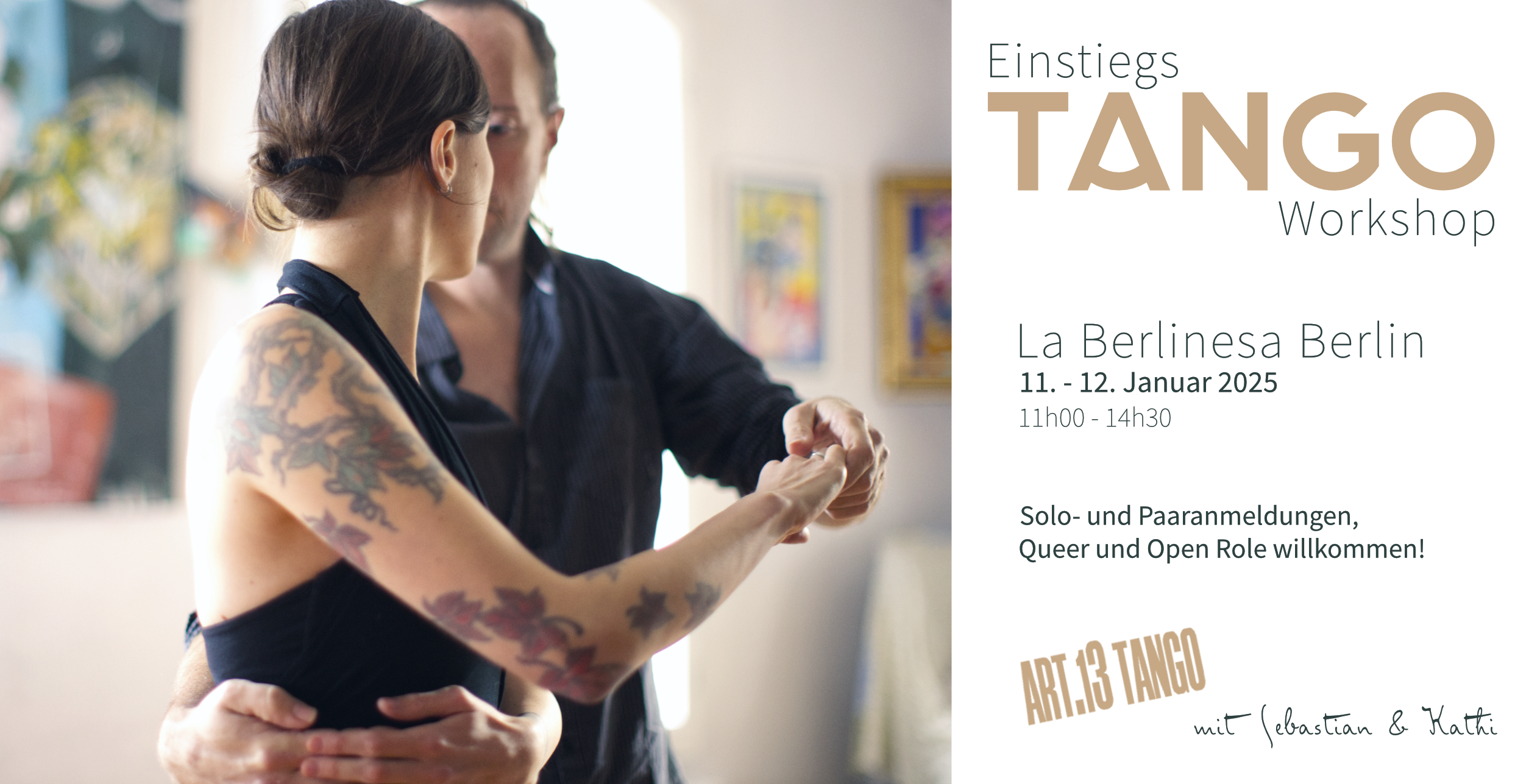 Tango Einstiegs Workshop Berlin | Open Role | mit Sebastian & Kathi