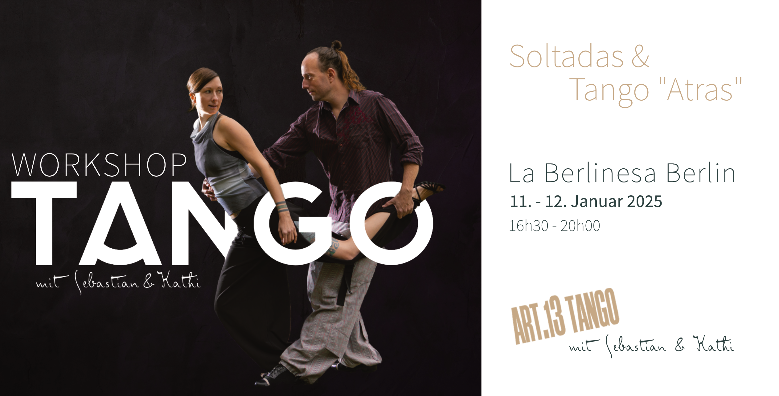 Tango Workshop Berlin | Soltadas und Tango „Atras“| mit Sebastian & Kathi